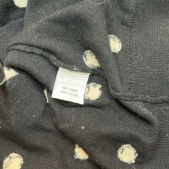 Joan Vass Classic Polka Dot Crewneck Button Back Sweater Size 1X - Picture 6 of 6